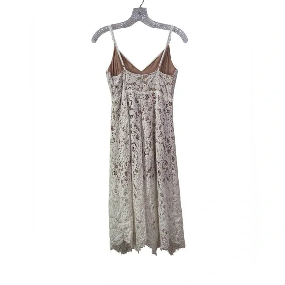 Lulu's White Lace Spaghetti-Strap Midi Dress - Picture 3 of 5